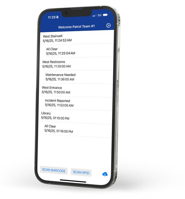Videx Data Store Mobile running on a cell phone